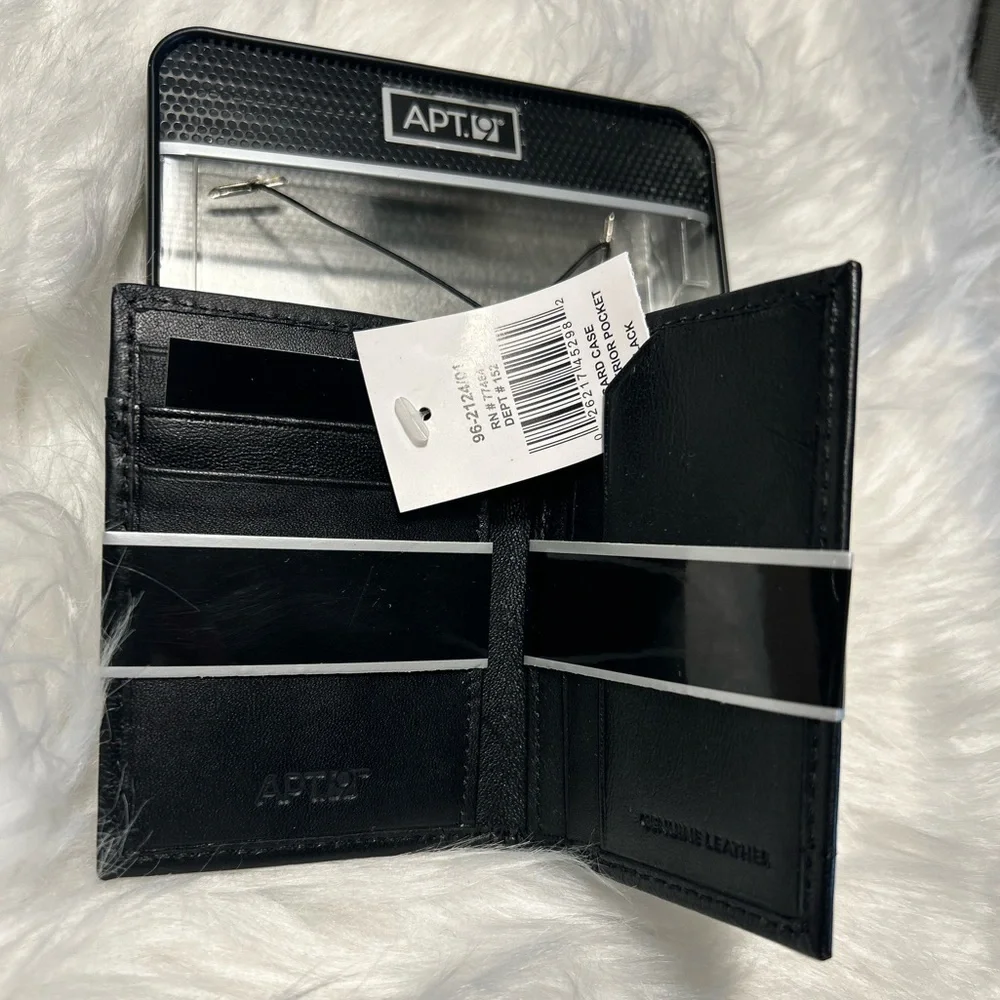 Black Leather‎ Card Holder Wallet from Apt. 9. NWB. R